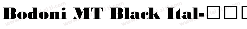 Bodoni MT Black Ital字体转换